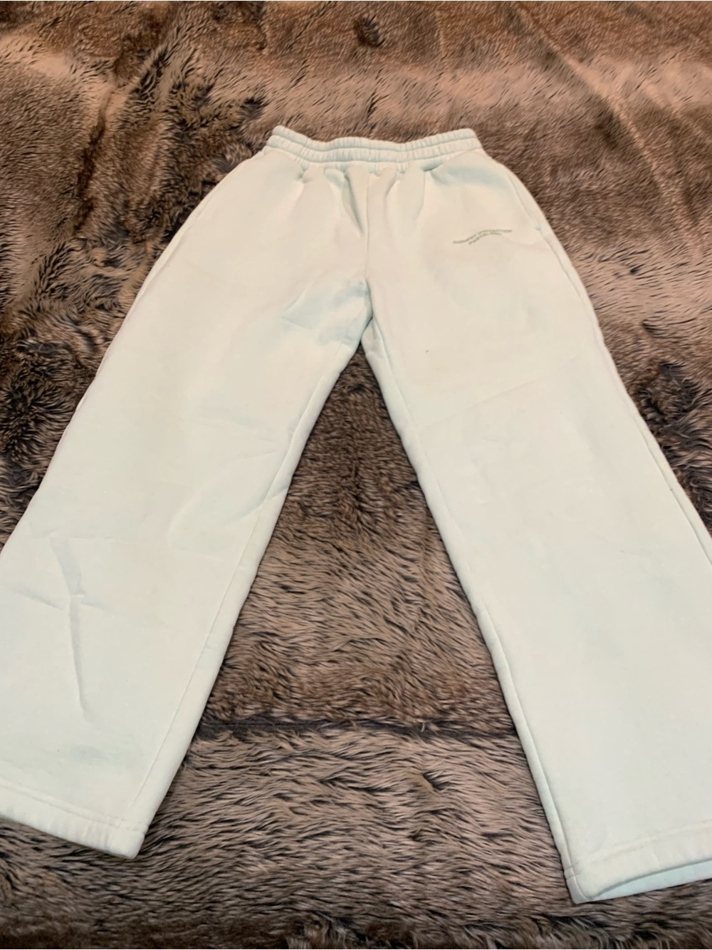 Comfrt collection Pastel Straight Leg Sweatpants Limited Edition:Aqua Mist SizeM